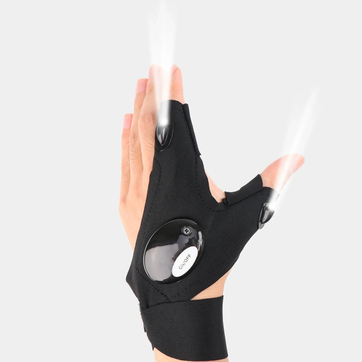 LED Fingerless Flashlight Gloves