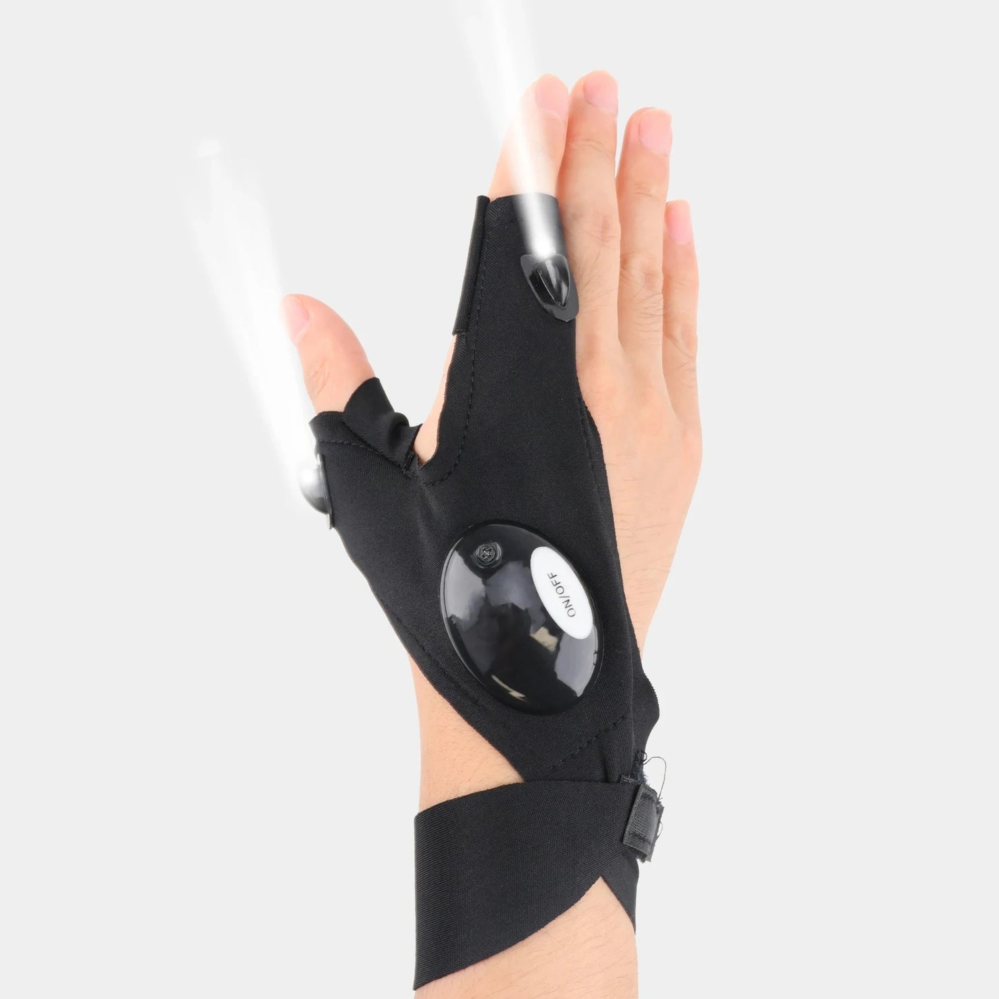 LED Fingerless Flashlight Gloves